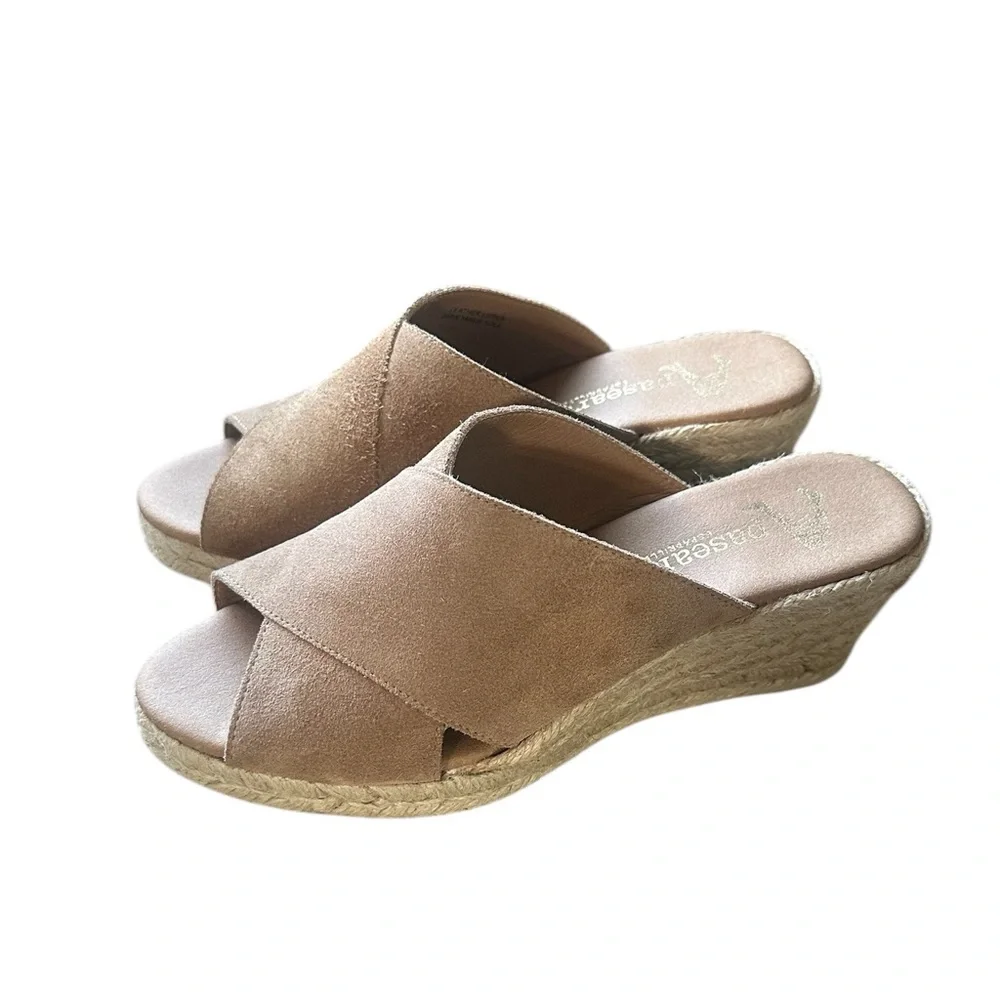 Paseart Espadrilles | Slip On | Wedge Heels Size 38 (US 7.5 | | Suede Tan Color